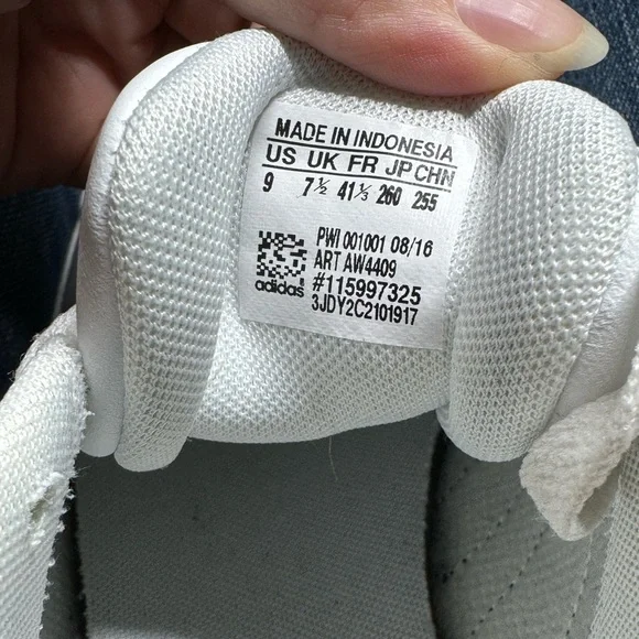 Adidas Neo Cloudfoam Classic white with black stripe sneakers women’s 9 - Picture 10 of 11